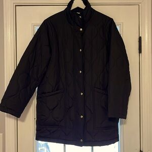 Women’s J Crew Factory puffer, black, large